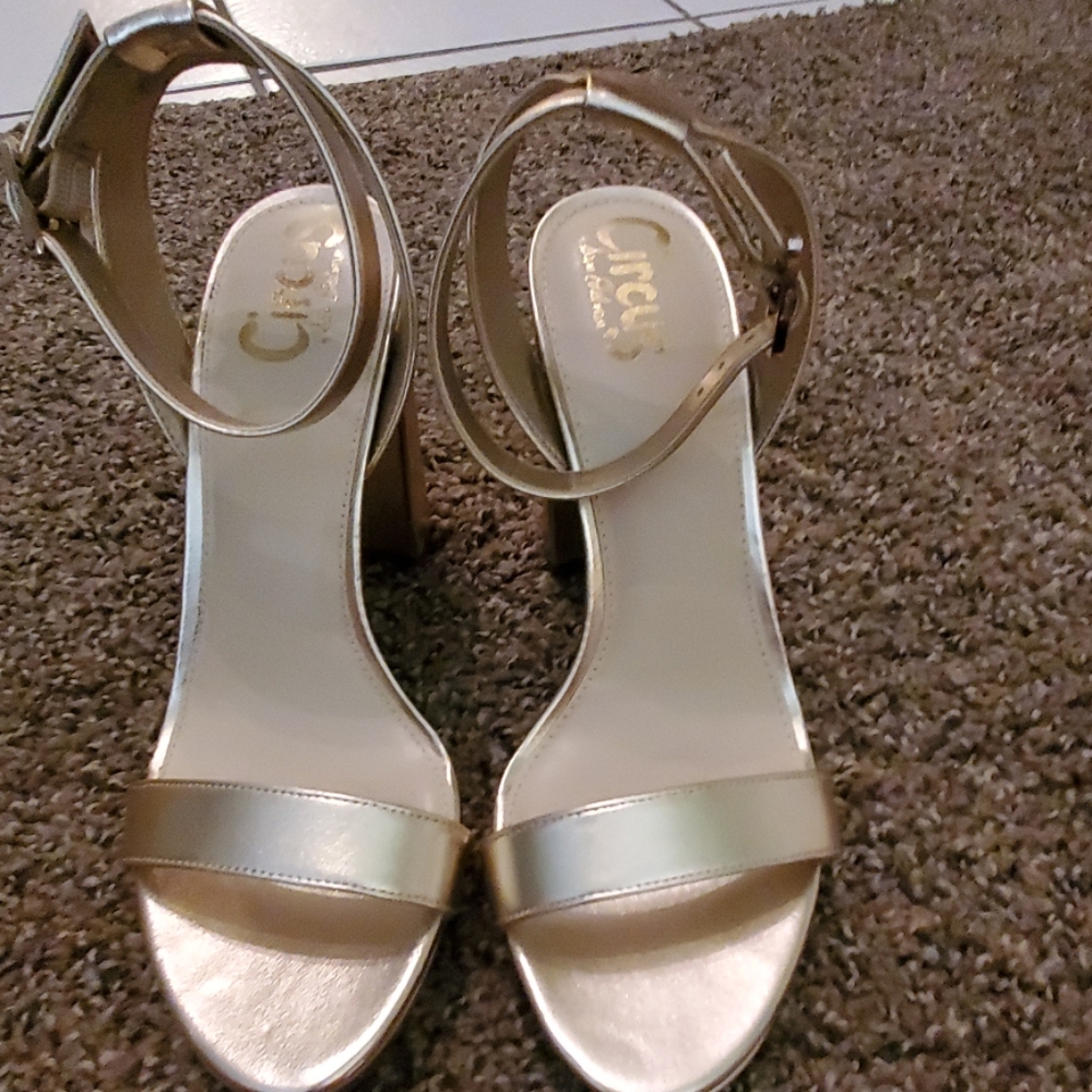 Sam Edelman CIRCUS Gold Platform Sandals
